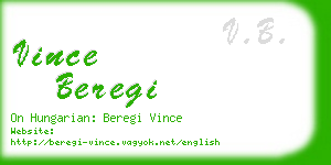 vince beregi business card